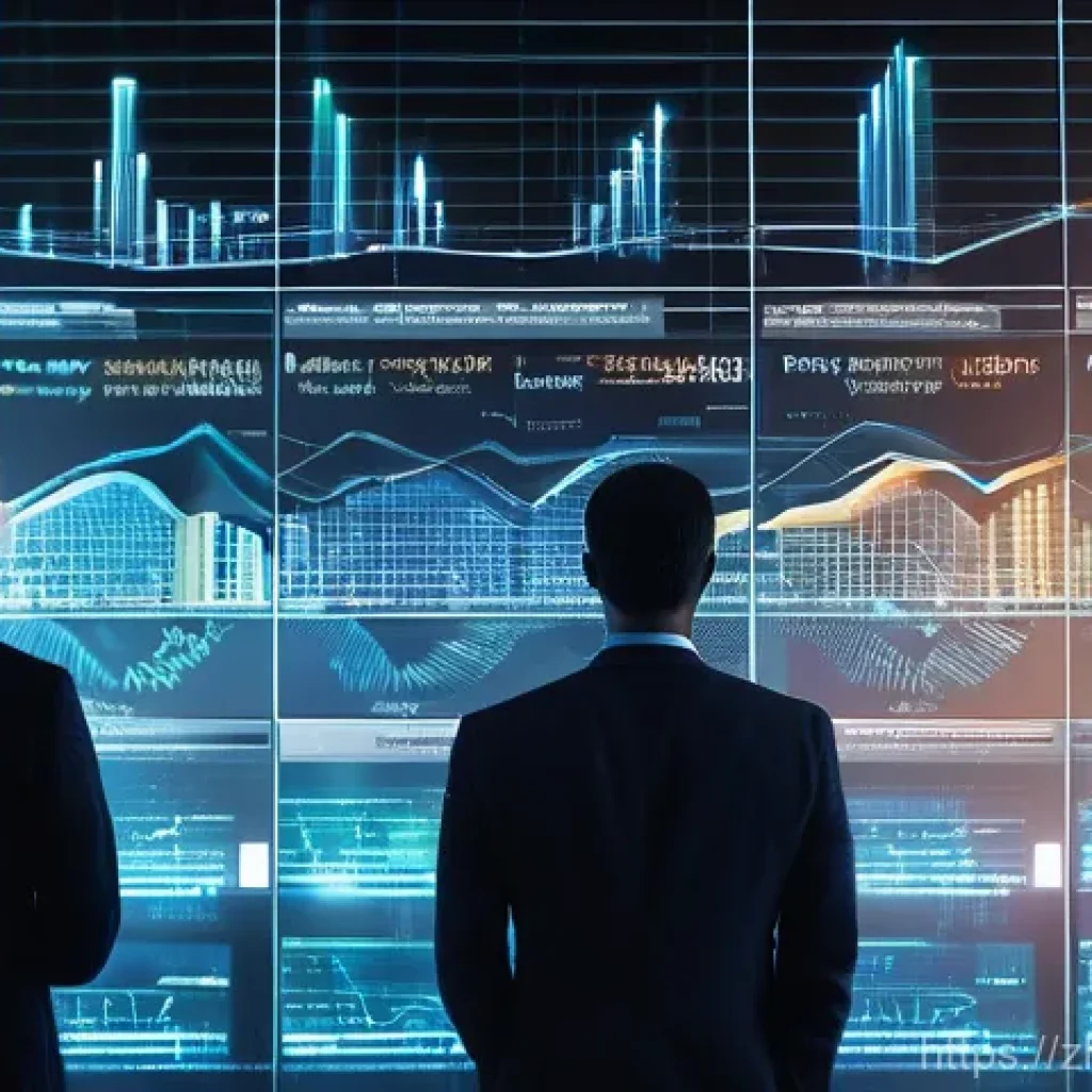 신용분석사와 리스크 관리의 중요성 - **Prompt:** A dynamic, high-tech scene illustrating the power of Big Data and AI in credit analysis....