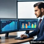 신용분석사 자격증의 가치 - A confident professional credit analyst in a modern financial office, dressed in business attire inc...