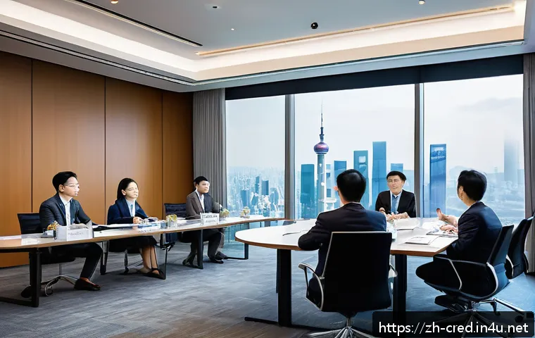 신용분석사 해외 연수 프로그램 - A professional international credit analyst attending a diverse overseas training seminar, seated in...