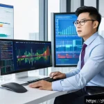 신용분석사와 중소기업 지원 사례 - A professional credit analyst in a modern office environment, analyzing detailed financial reports a...